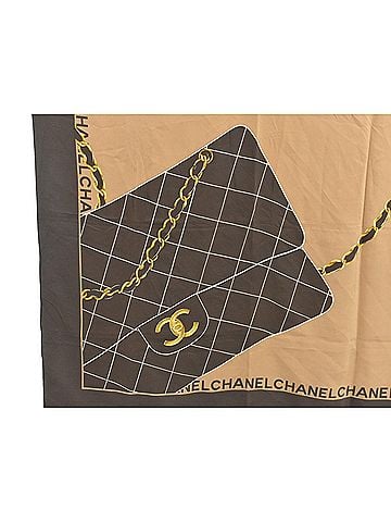 Chanel Brown Silk Scarf (view 2)