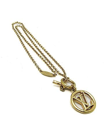 Louis Vuitton Gold Metal Pendant Necklace (view 1)
