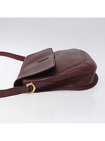 Cartier Must De  Burgundy Leather Shoulder Bag (view 2)