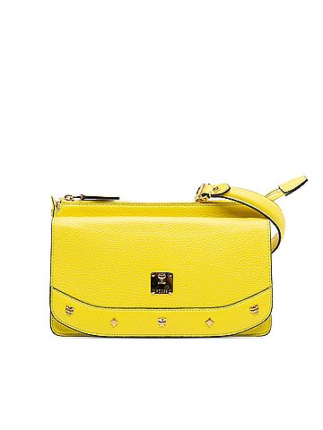MCM Studded Leather Shoulder Bag (view 1)