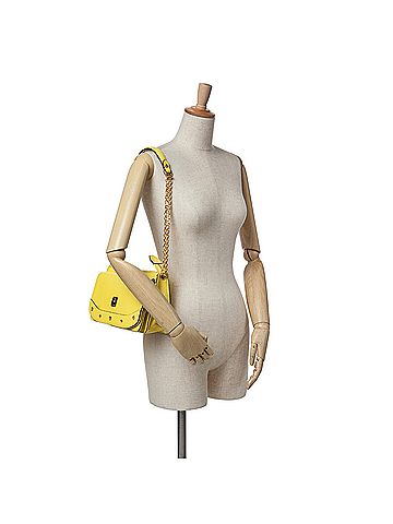 MCM Studded Leather Shoulder Bag (view 2)