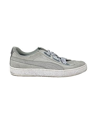 Puma Sneaker Women Puma Suede Heart 364083-02 Gray Casual Size 9.5 (view 1)