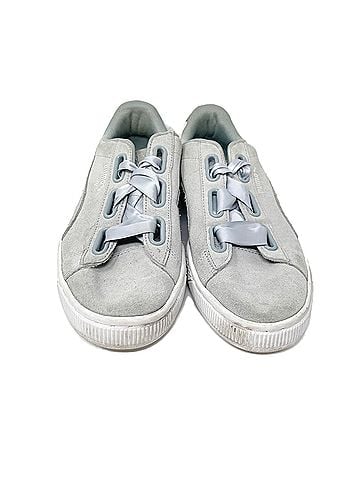 Puma Sneaker Women Puma Suede Heart 364083-02 Gray Casual Size 9.5 (view 2)