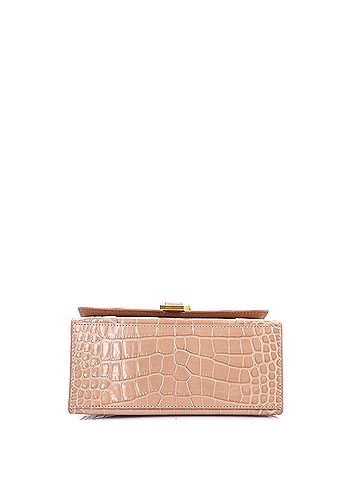 Balenciaga Hourglass Top Handle Bag Crocodile Embossed Leather Small (view 2)