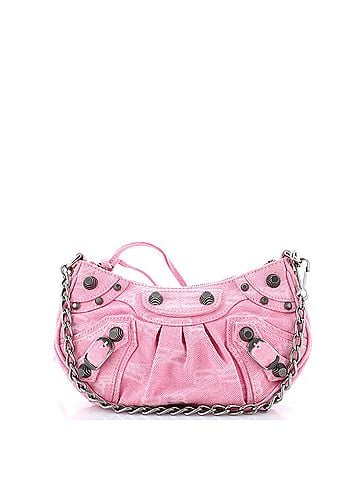 Balenciaga Le Cagole Giant Studs Shoulder Bag BB Monogram Denim Mini (view 1)