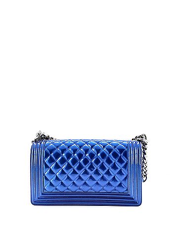 Chanel Boy Flap Bag Quilted Patent Old Medium (view 2)