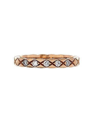 Chanel Coco Crush Ring 18K Beige Gold with 5 Diamonds Mini (view 1)