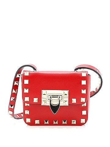 Valentino Garavani Rockstud Flip Lock Flap Bag Leather Super Mini (view 1)