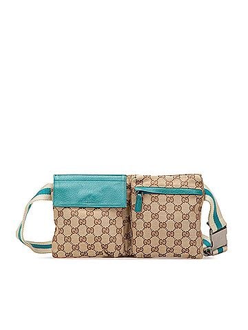 Gucci GG Canvas Web Double Pocket Belt Bag (view 1)