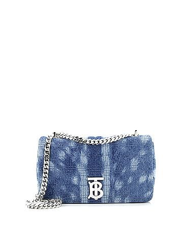 Burberry Lola Shoulder Bag Quilted Printed Denim Small (view 1)