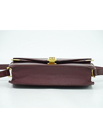 Cartier Must De  Burgundy Leather Shoulder Bag (view 2)