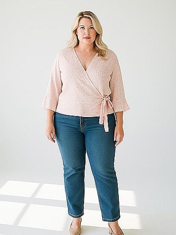 LC Lauren Conrad 3/4 Sleeve Blouse (view 2)