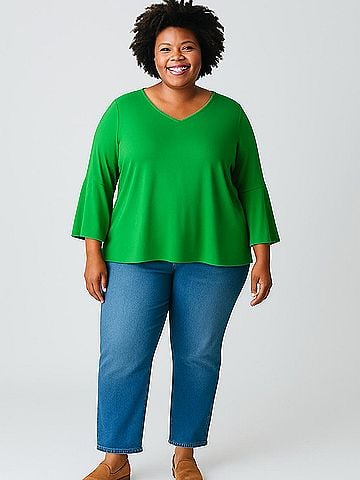 AK Anne Klein 3/4 Sleeve Top (view 2)
