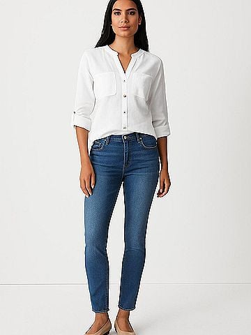 Emily Daniels 3/4 Sleeve Button-Down Shirt (view 2)
