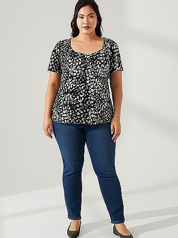 AB Studio Short Sleeve Top (view 2)