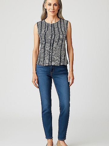 Plisse Sleeveless Blouse (view 2)