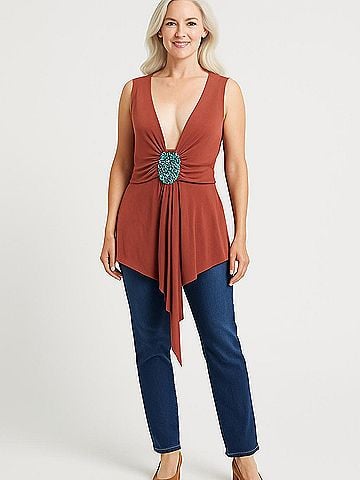 Moda International Sleeveless Blouse (view 2)