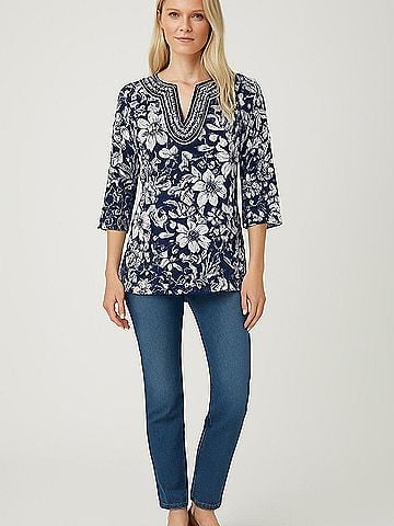 Carole Little 3/4 Sleeve Blouse (view 2)