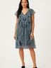 Leifsdottir 100% Polyester Graphic Blue Casual Dress Size 0 - photo 2