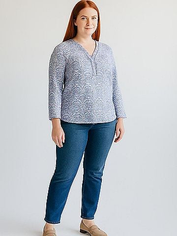 Emily Daniels 3/4 Sleeve Blouse (view 2)