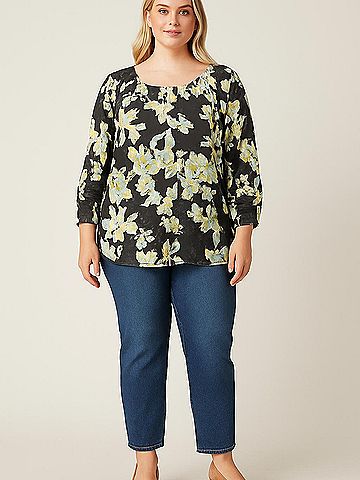 LC Lauren Conrad 3/4 Sleeve Blouse (view 2)