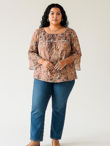 Akemi + Kin 3/4 Sleeve Blouse (view 2)