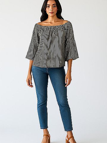 Mud Pie 3/4 Sleeve Blouse (view 2)