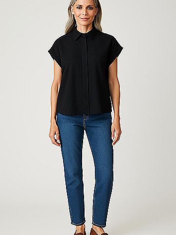 KLD Signature Sleeveless Button-Down Shirt (view 2)