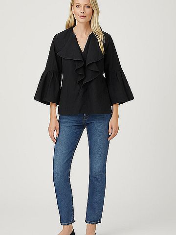 Sofie D'Hoore 3/4 Sleeve Button-Down Shirt (view 2)