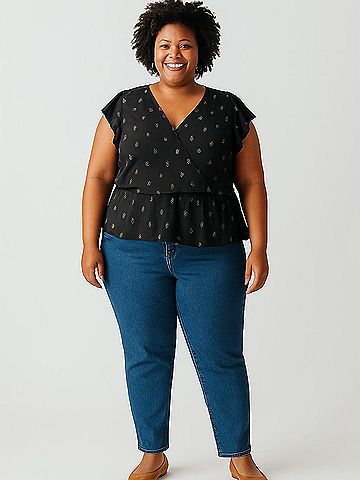 Melrose and Market Short Sleeve Blouse (view 2)