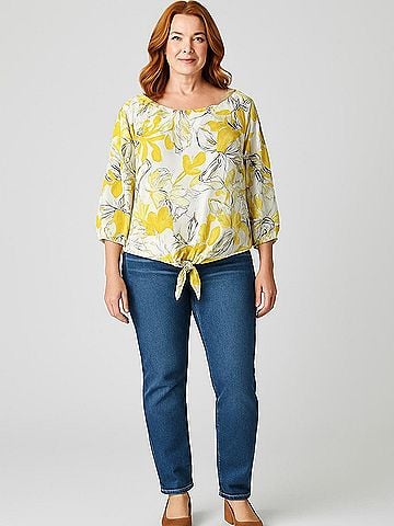 Allison Joy 3/4 Sleeve Blouse (view 2)