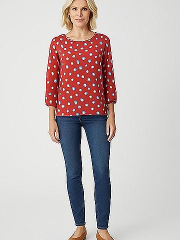 KLD Signature 3/4 Sleeve Blouse (view 2)