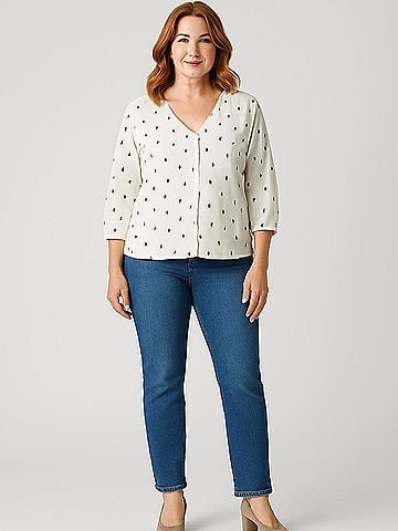 Everly 3/4 Sleeve Blouse (view 2)