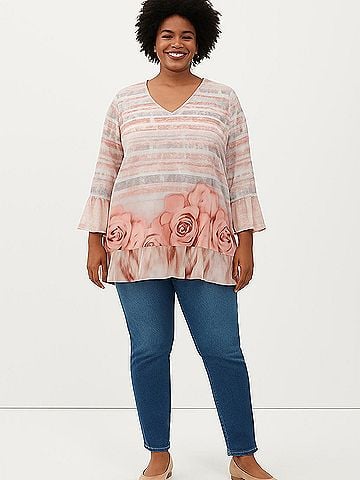 One World 3/4 Sleeve Blouse (view 2)