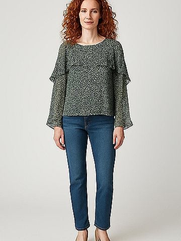 Sunday in Brooklyn Long Sleeve Blouse (view 2)