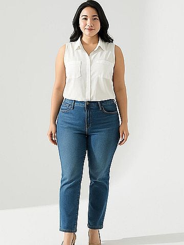 Velvet Heart Sleeveless Button-Down Shirt (view 2)