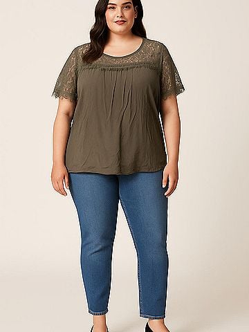 Allegra K Short Sleeve Blouse (view 2)