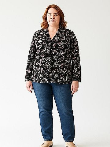Attention Long Sleeve Blouse (view 2)
