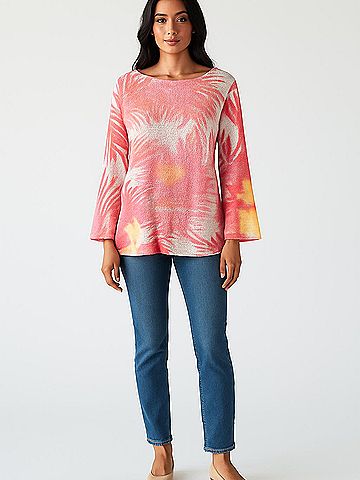 Ali Miles 3/4 Sleeve Blouse (view 2)