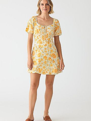 Sienna Sky 100% Polyester Yellow Casual Dress Size M