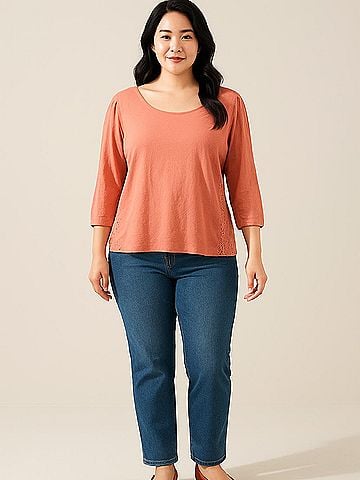 Sundance 3/4 Sleeve Top (view 2)
