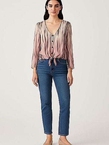 Gypsy 05 3/4 Sleeve Silk Top (view 2)