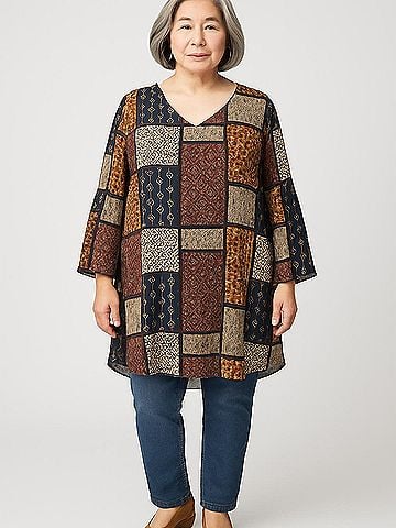 Moa Moa 3/4 Sleeve Blouse (view 2)