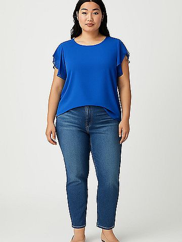 Perfect Peach Short Sleeve Blouse (view 2)