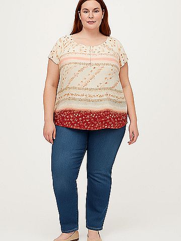 LC Lauren Conrad Short Sleeve Blouse (view 2)