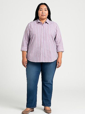 Norm Thompson 3/4 Sleeve Button-Down Shirt (view 2)
