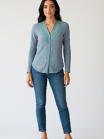 Little Journeys Chicago Long Sleeve Blouse (view 2)