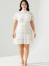 Self-Portrait 100% Polyester White Cocktail Dress Size 10 - photo 2