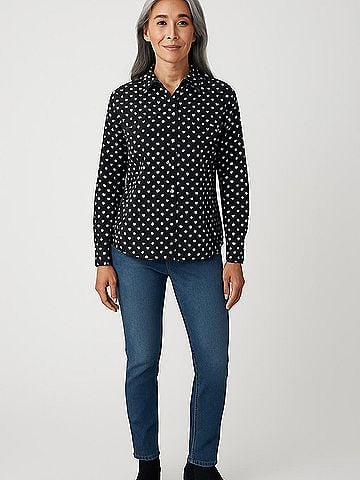 Equipment Long Sleeve Silk Top (view 2)