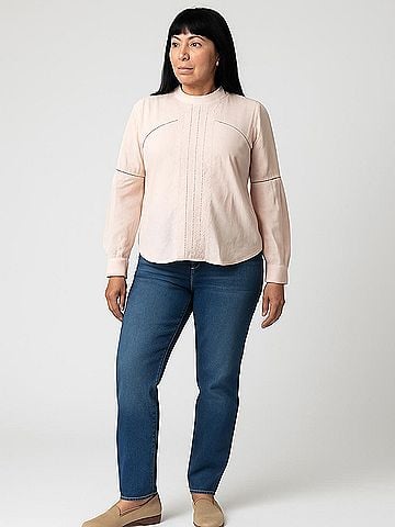 Allegra K Long Sleeve Blouse (view 2)